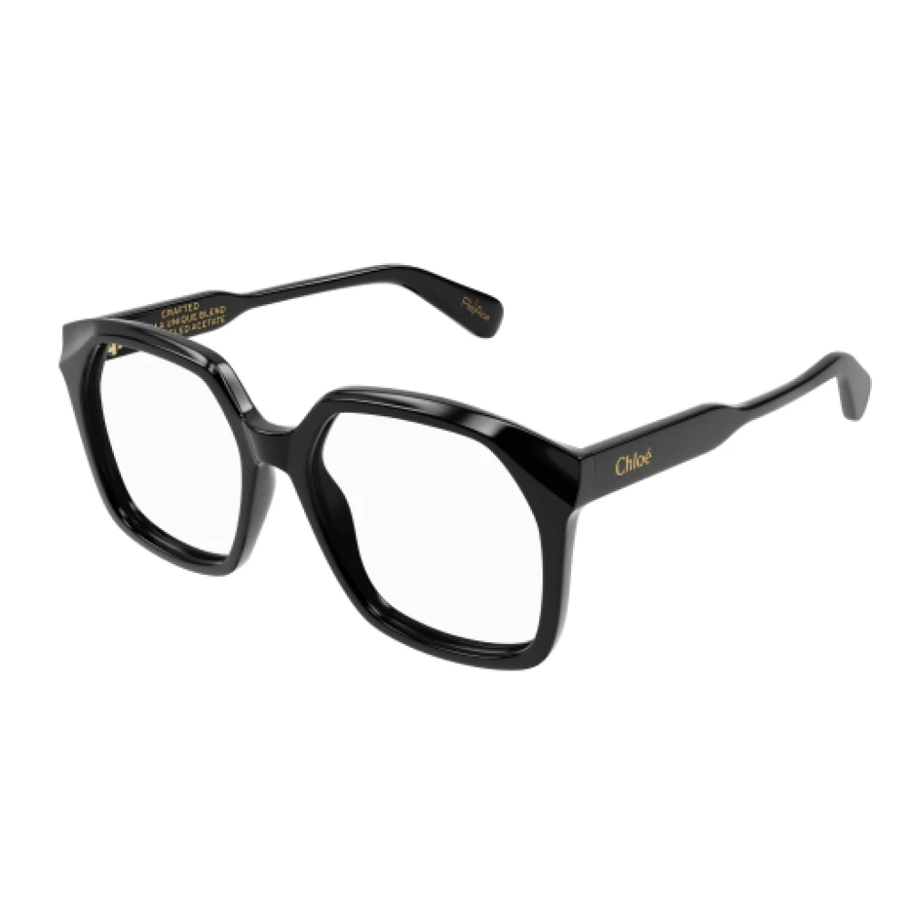Chloé Retro Oversized Vierkante Optische Bril Black Unisex