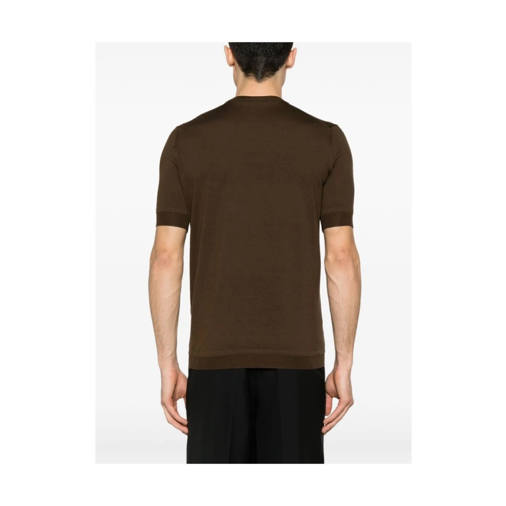 Goes Botanical Botanische Bruine Wol T-shirt Brown Heren