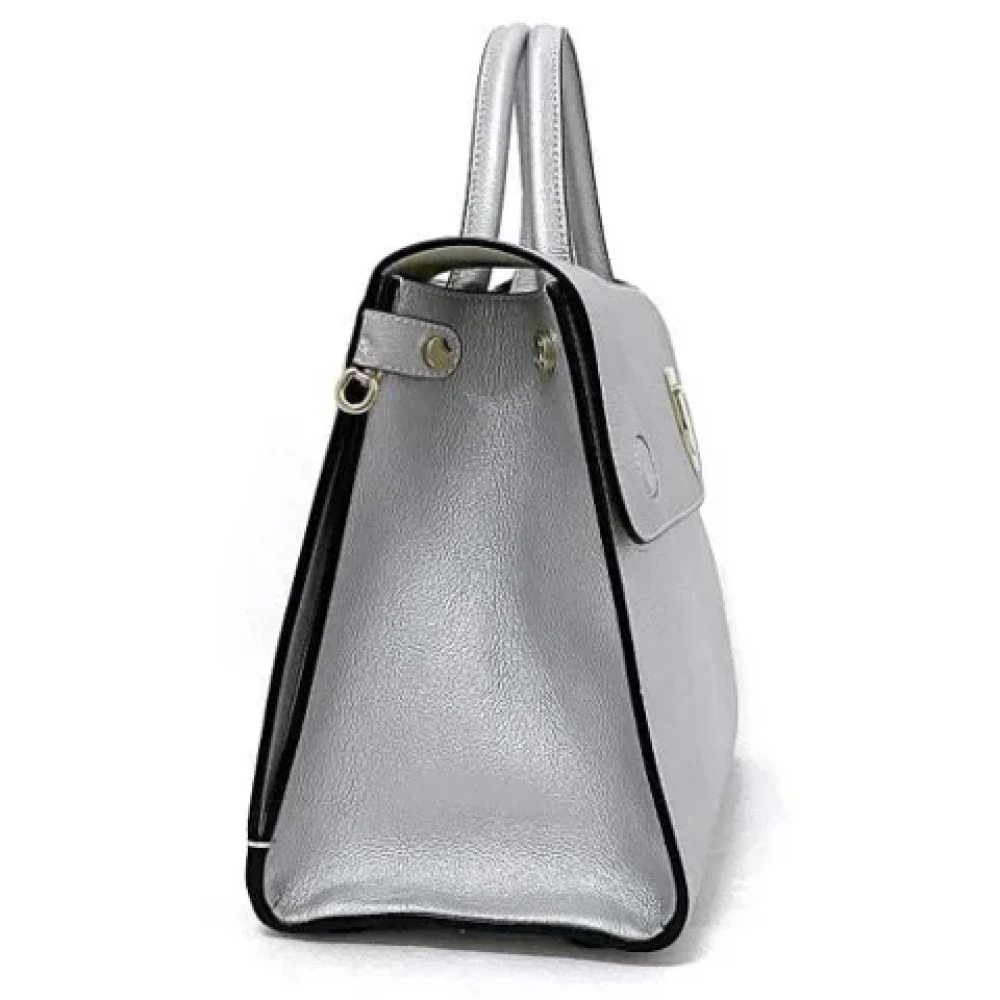 Dior Vintage Pre-owned Leather totes Gray Dames
