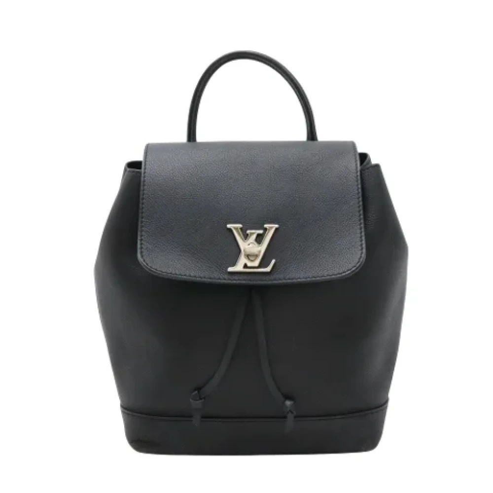 Louis Vuitton Vintage Pre-owned Leather backpacks Black Dames