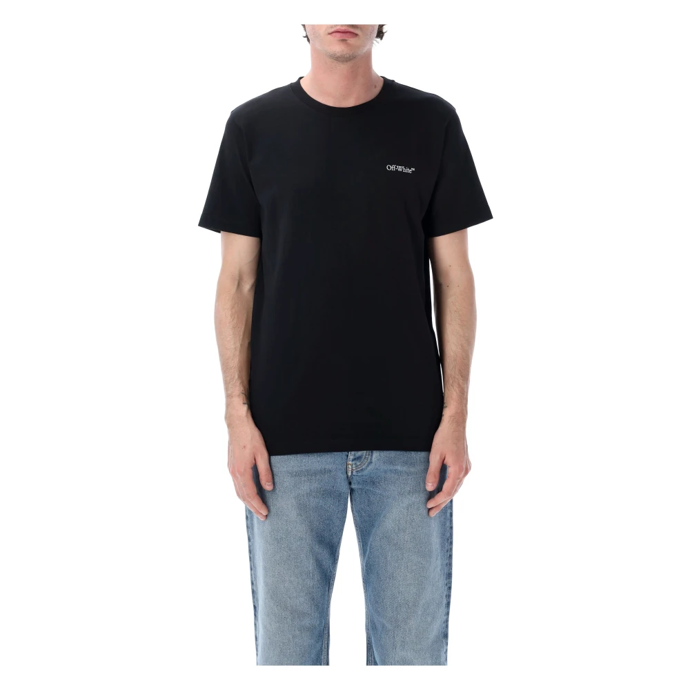 Off White Men's Black T-Shirts, M, Metal Arrow Slim Tee