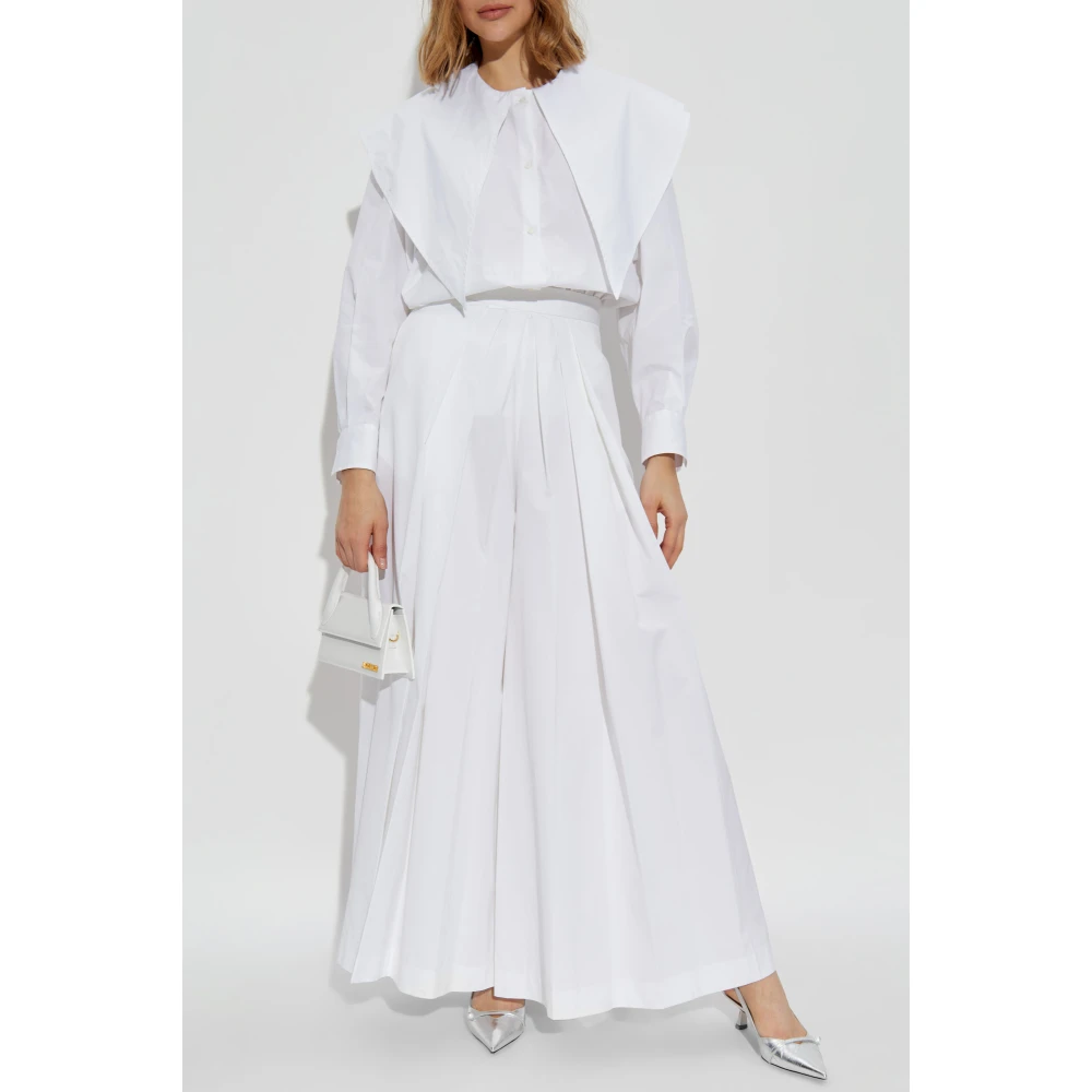 Fabiana Filippi Shirt met decoratieve kraag White Dames