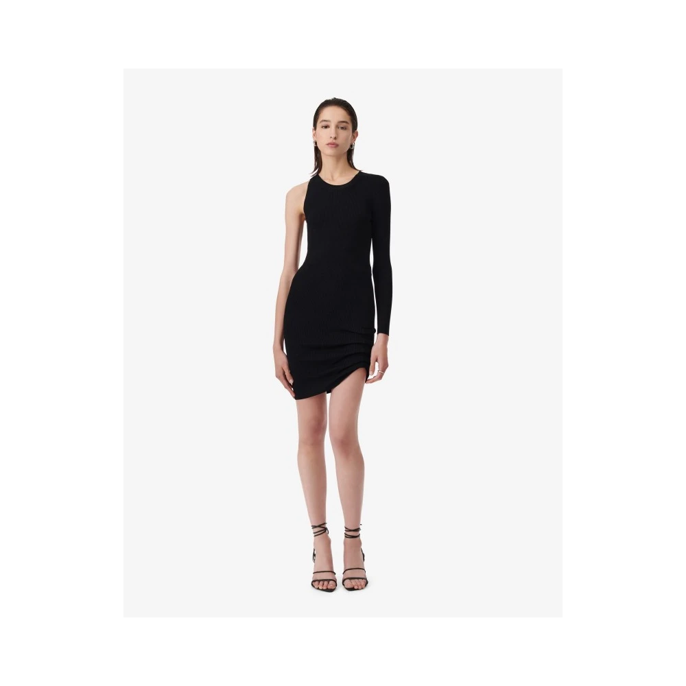 IRO Asymmetrische Zwarte Gebreide Jurk Aurora Black Dames