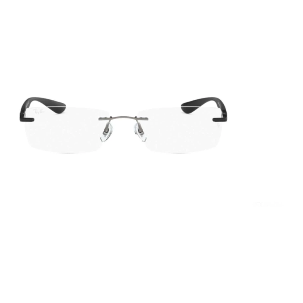 Ray-Ban Rechthoekige Brillen met Titanium Frame Gray Unisex