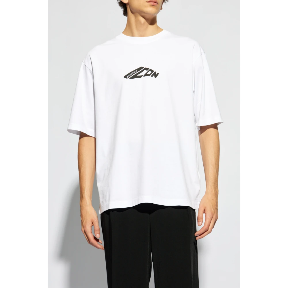 Dsquared2 T-shirt met logo White Heren