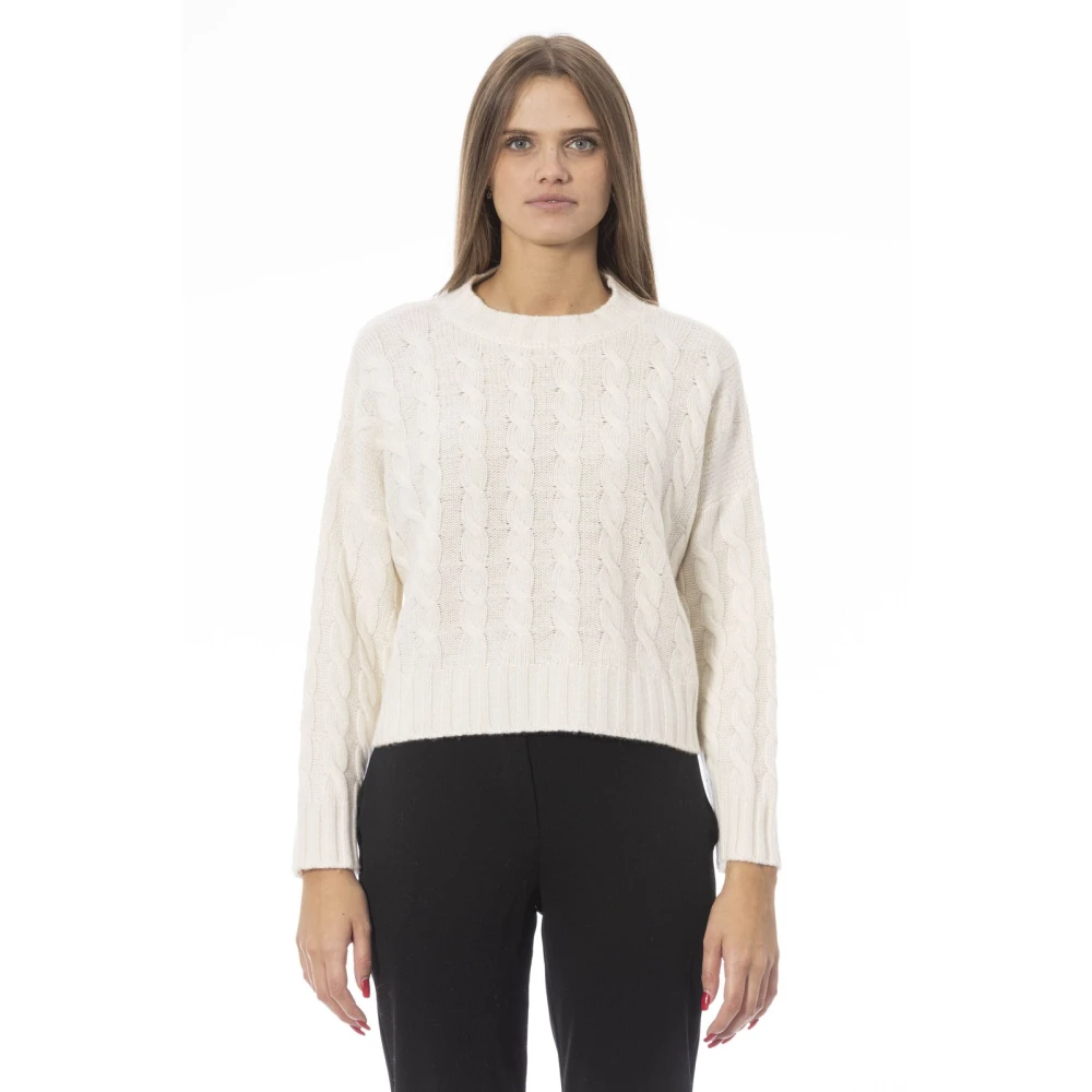 Baldinini Trendy Trui met Lange Mouwen Beige Dames