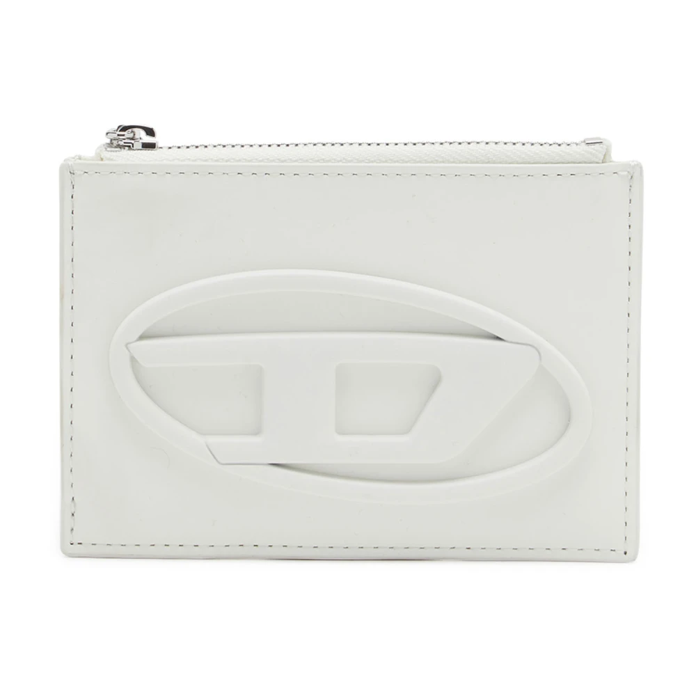 Diesel Card holder in matte leather White Dames