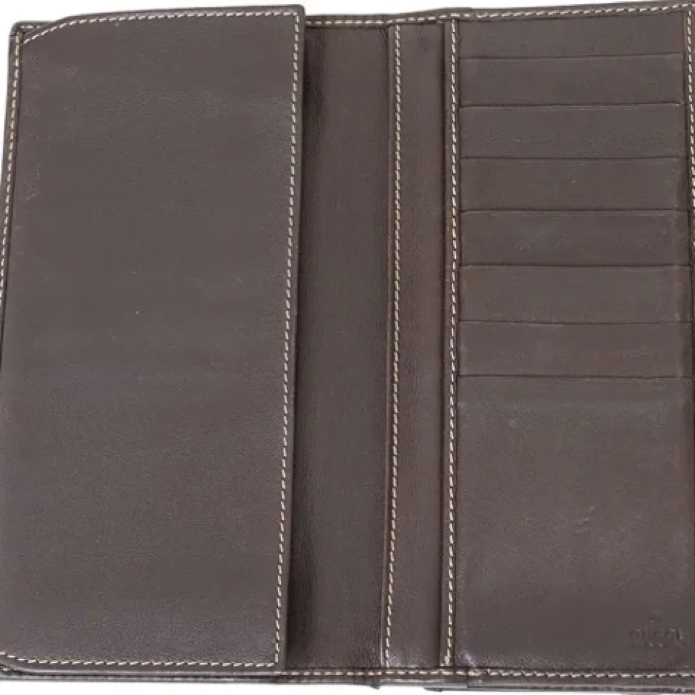 Gucci Vintage Pre-owned Canvas wallets Brown Dames