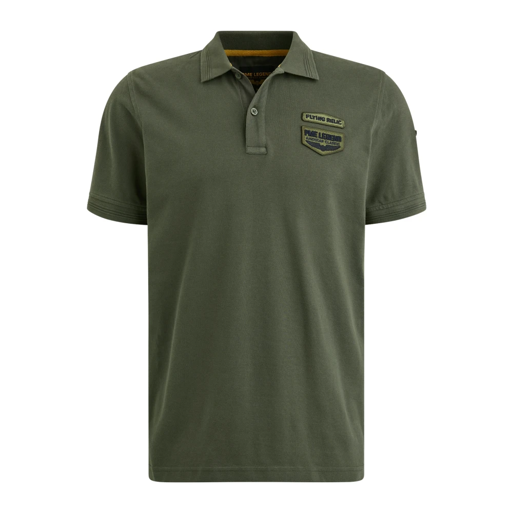 PME Legend Korte Mouw Polo Badges Green Heren