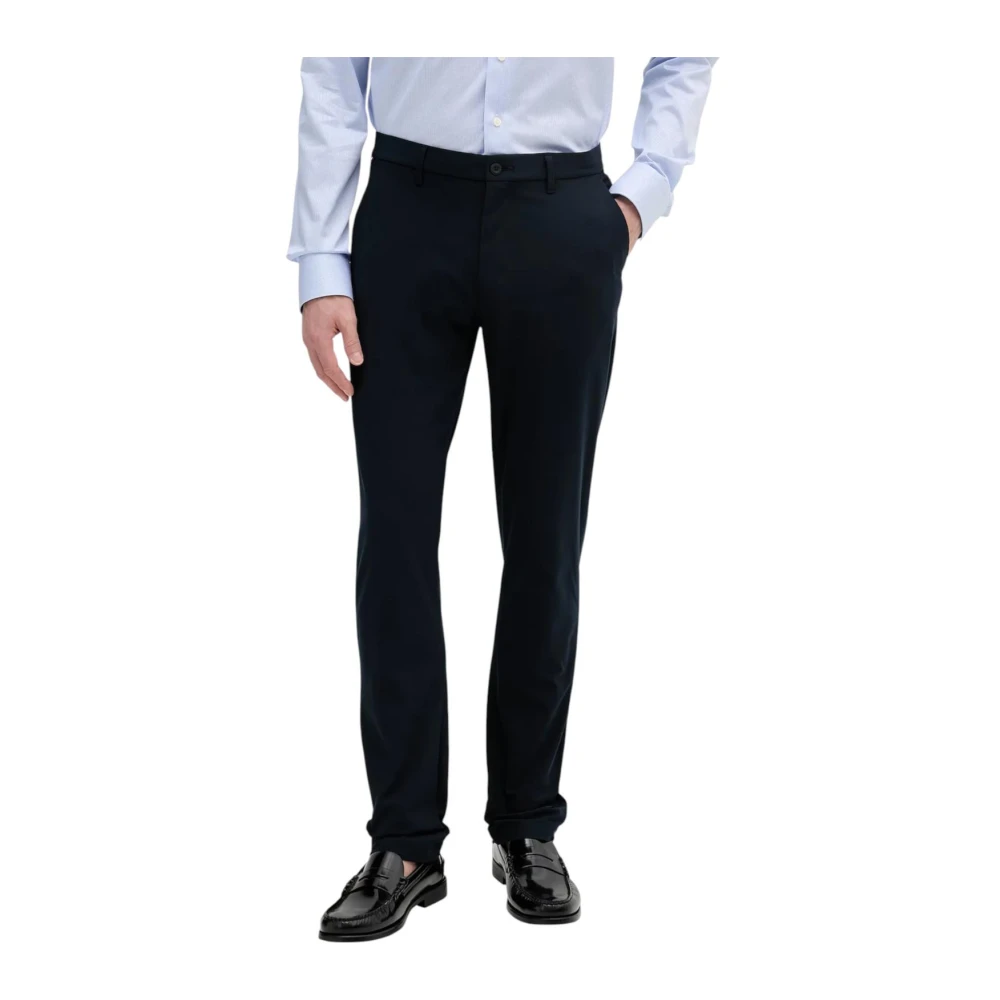 Tommy Hilfiger Men's Blue Suit Trousers, W33 L32, Zip And Button Fastening Trousers With Pockets