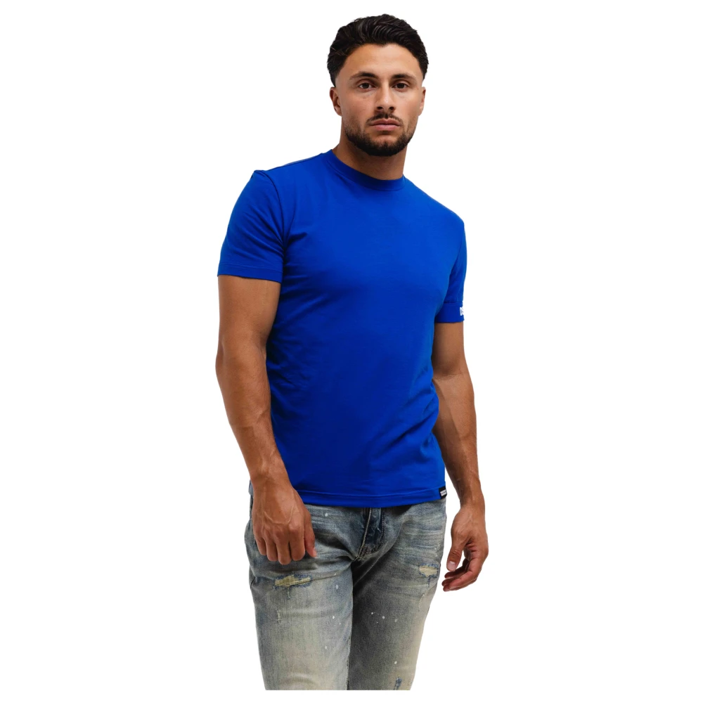 Dsquared2 Blauw Ronde Hals T-Shirt Heren Blue Heren