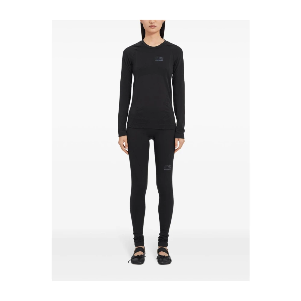 MM6 Maison Margiela Stijlvol Longsleeve Top Black Dames