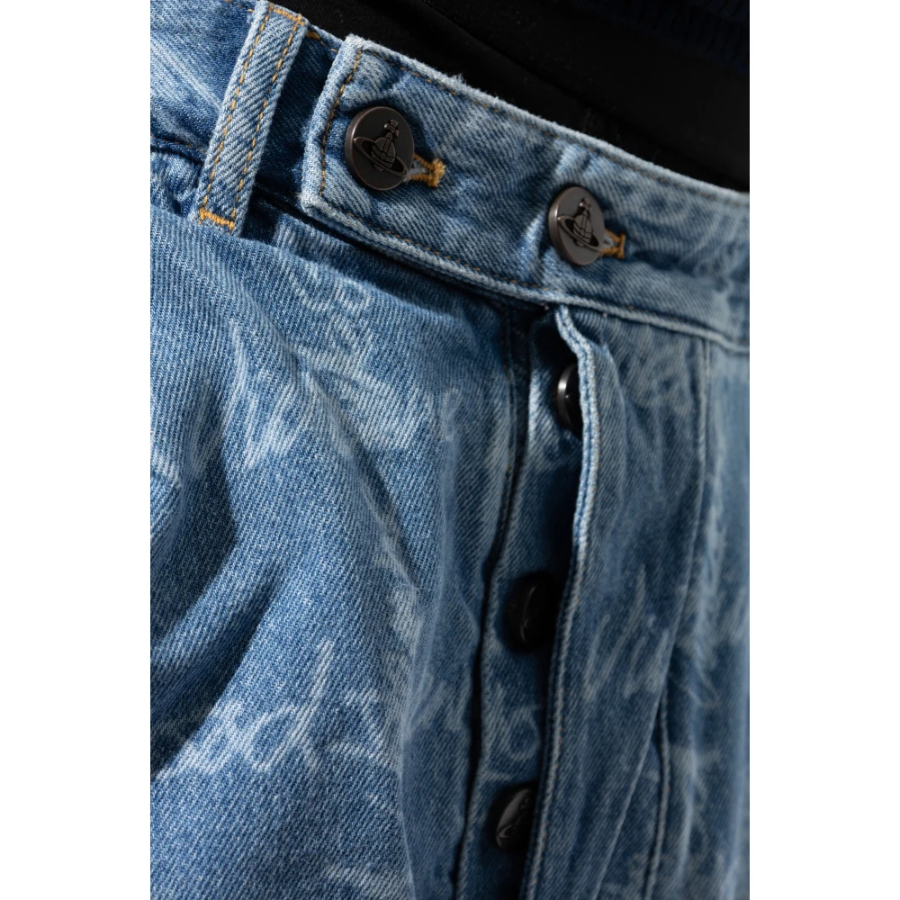 Vivienne Westwood Jeans met logo Blue Heren