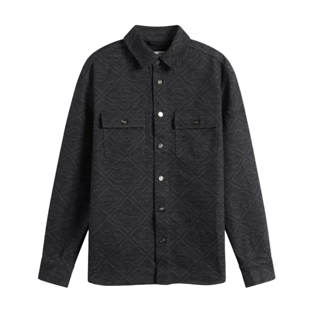 Casablanca Men's Black Laser Monogram Denim Shirt - Casual Shirts - M - Shirts