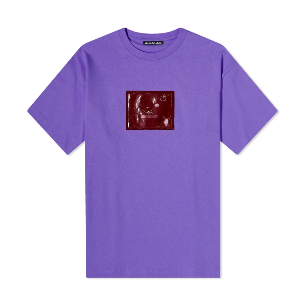 Acne Studios Men's Purple Exford Inflate Logo T-Shirt