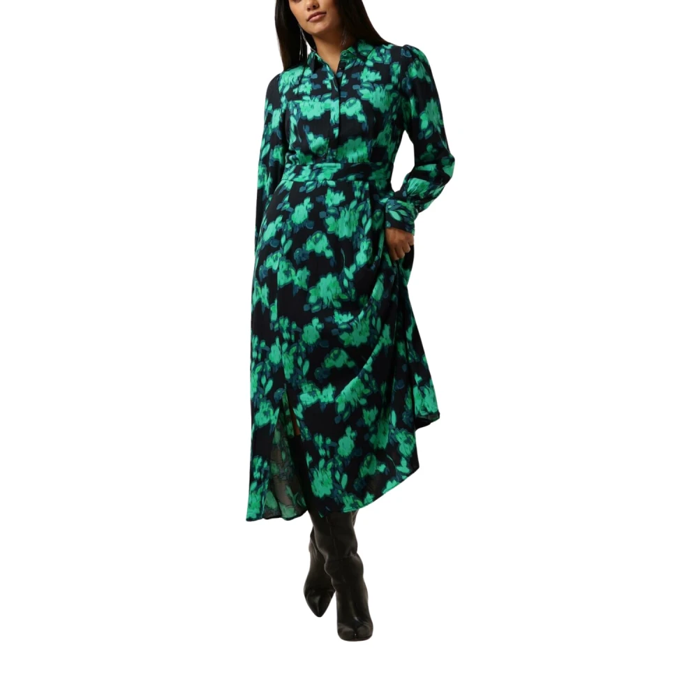 Y.A.S Zwarte Maxi Shirtjurk voor Vrouwen Multicolor Dames