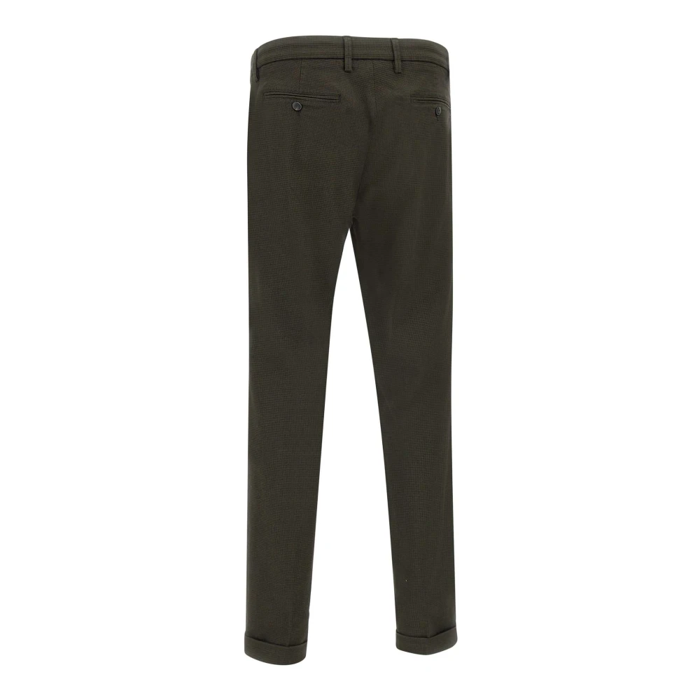 Re-Hash Bruine Houndstooth Slim Fit Broek Brown Heren