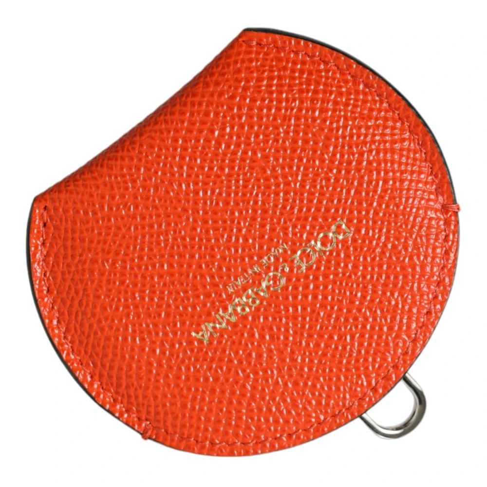 Dolce & Gabbana Women's Orange Elegant Leather Mirror Holder