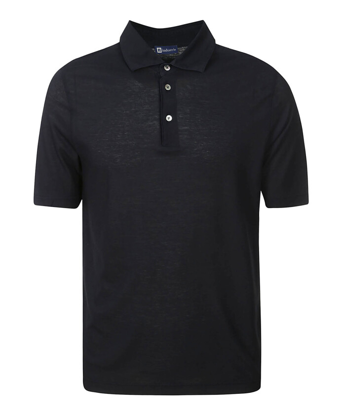 polo-en-coton-bleu-fermeture-a-bouton