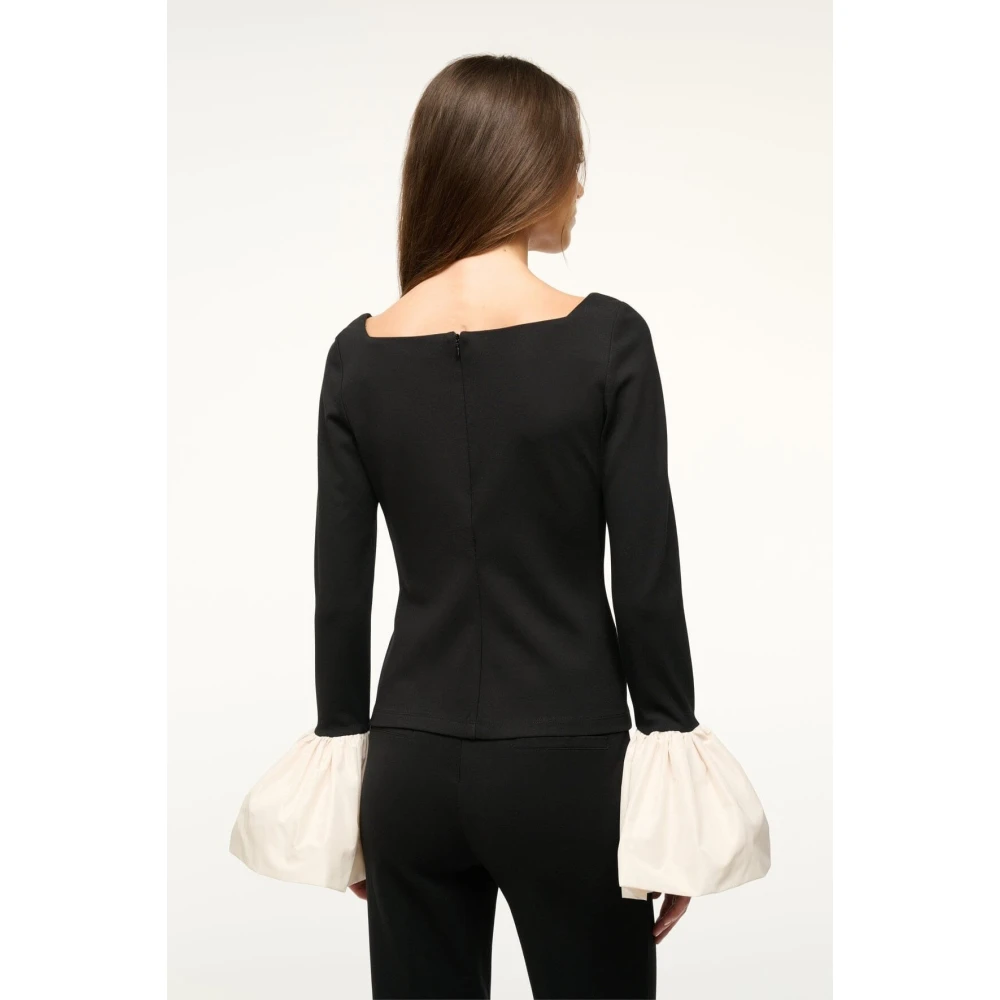 Staud Volumineuze Manchetten Top Black Dames