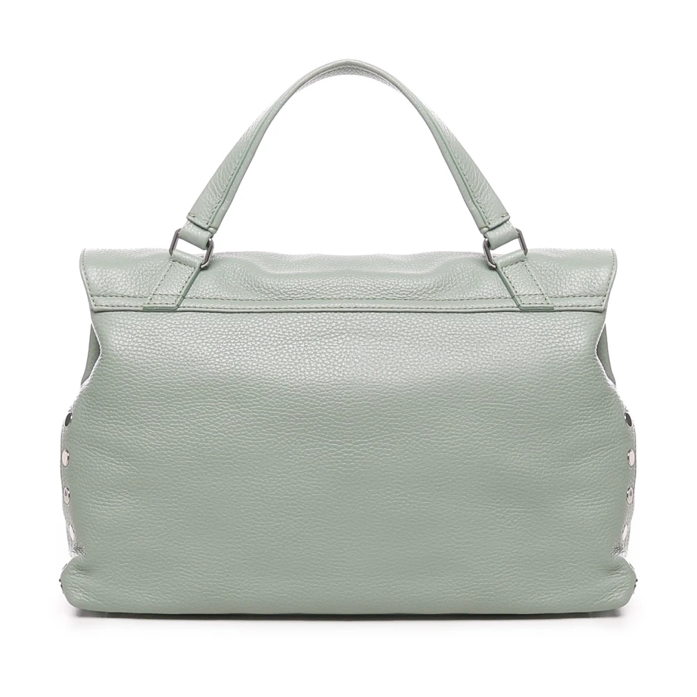 Zanellato Leren schoudertas met binnenzak Green Dames