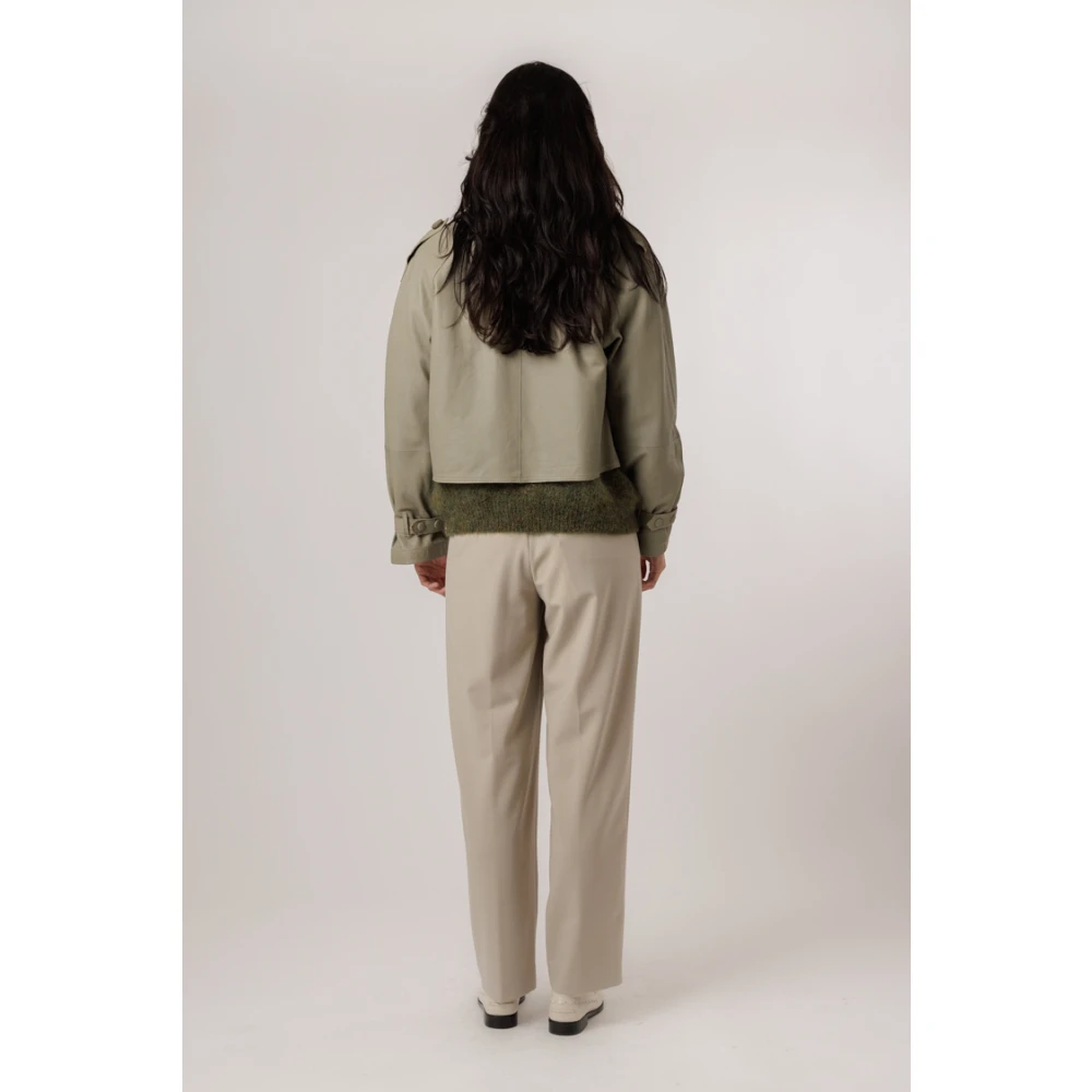 Alter Ego Salie Groen Leren Jas Green Dames