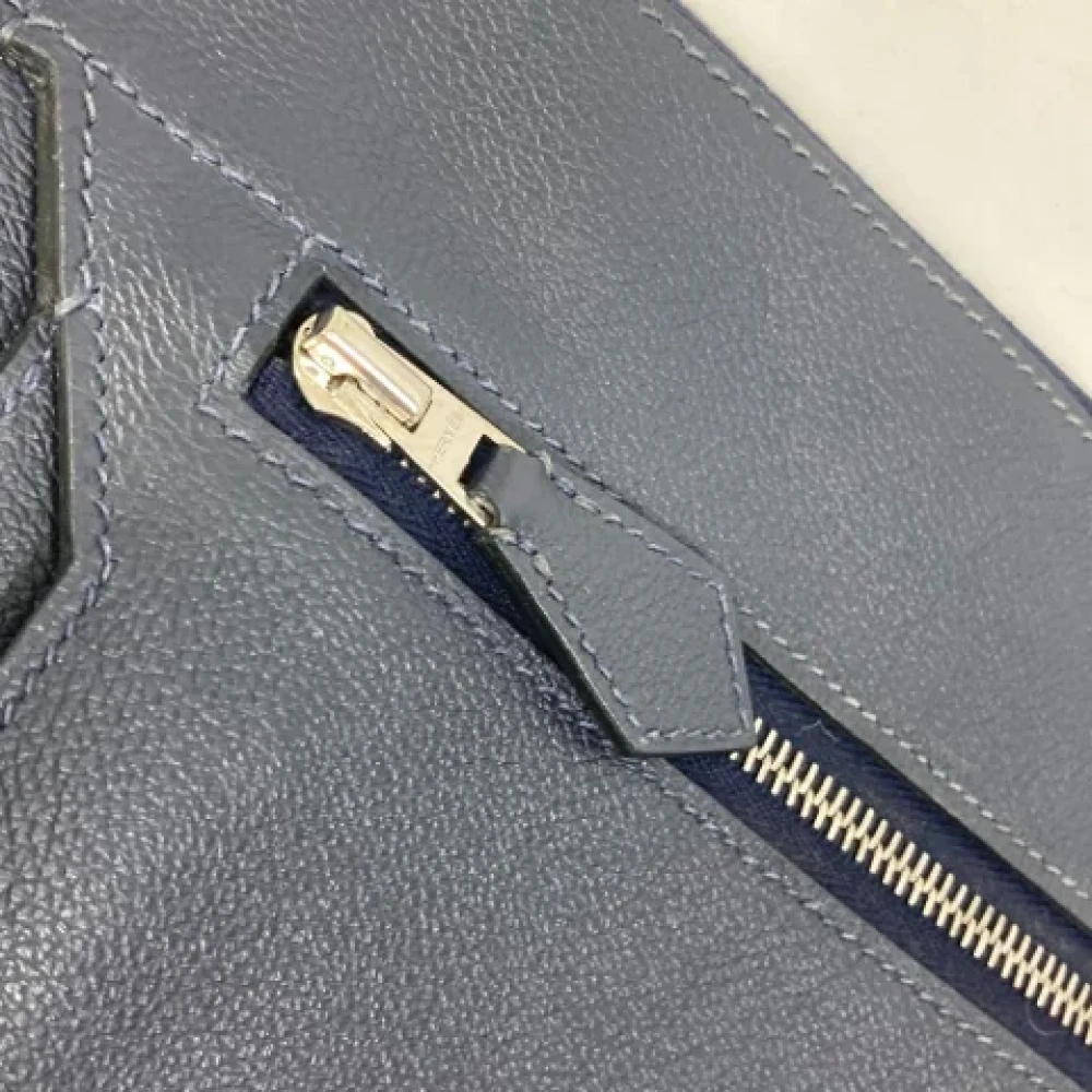 Hermès Vintage Pre-owned Leather shoulder-bags Blue Heren