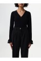 pull-noir-a-col-en-v-avec-poignets-decoupes-au-laser