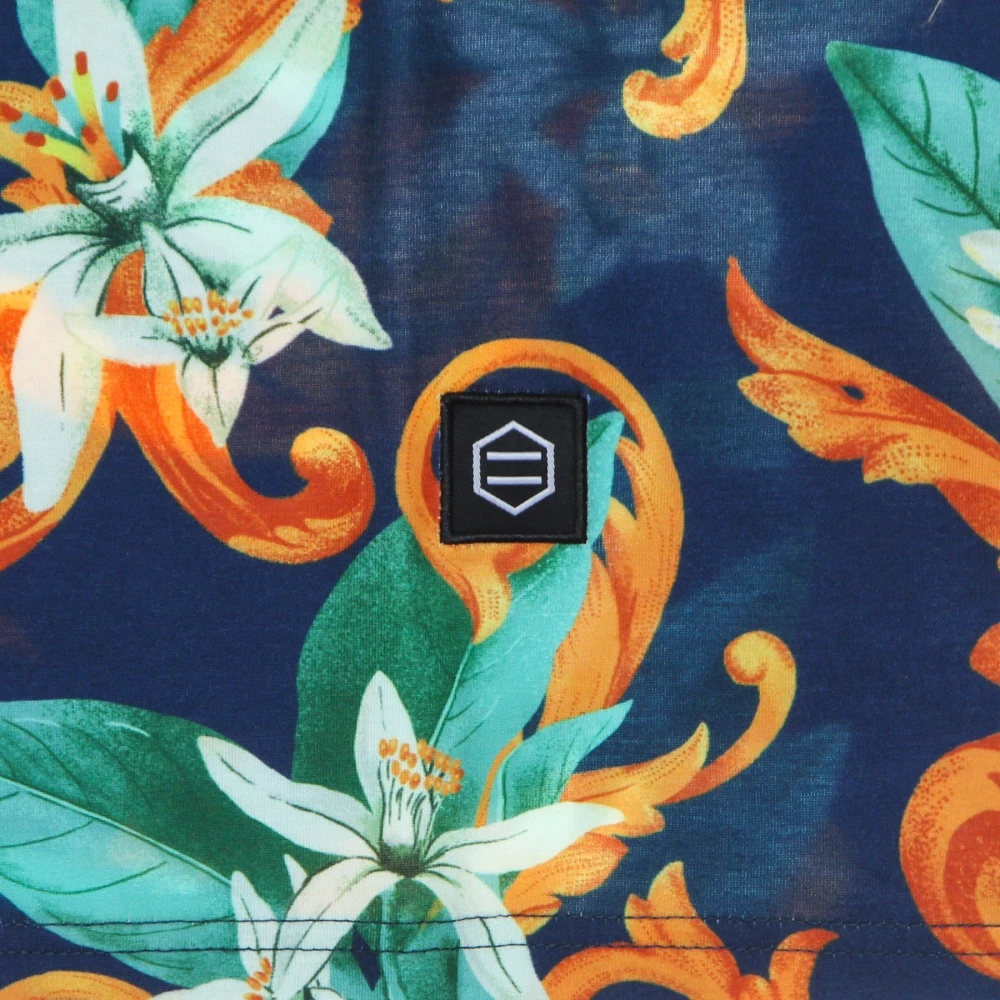Dolly Noire Citroenen All Over Print T-shirt Blauw Multicolor Heren