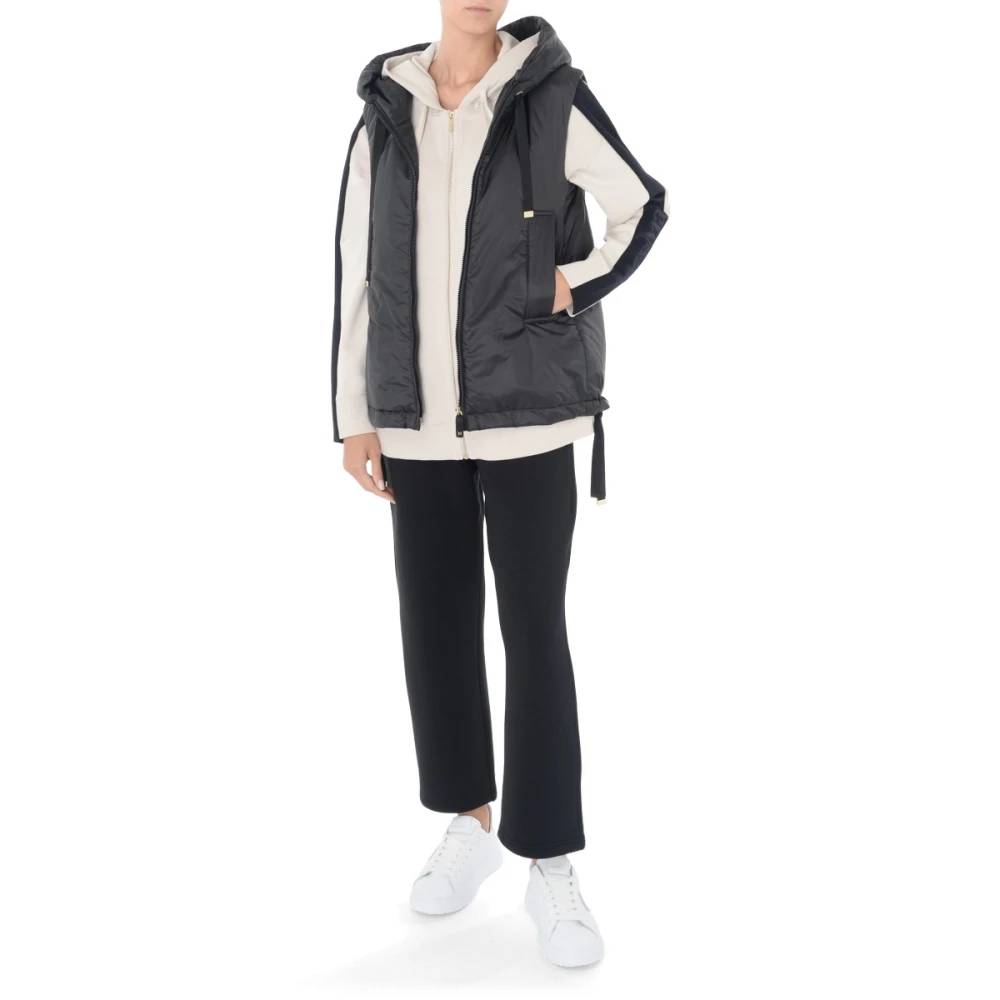 Max Mara Greengo Zwart Gewatteerd Vest Black Dames