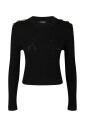 pull-noir-a-cotes-avec-boutons-dores