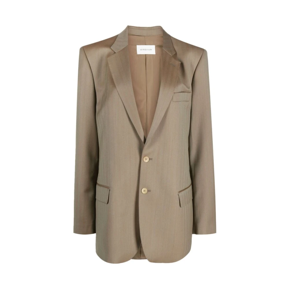 Armarium Geode Bruine Wollen Blazer Brown Dames
