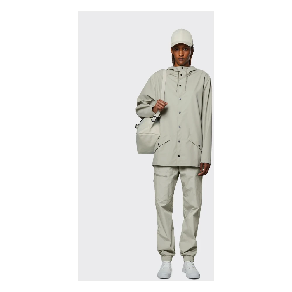 Rains Contemporary Unisex Waterdichte Jas Beige Dames