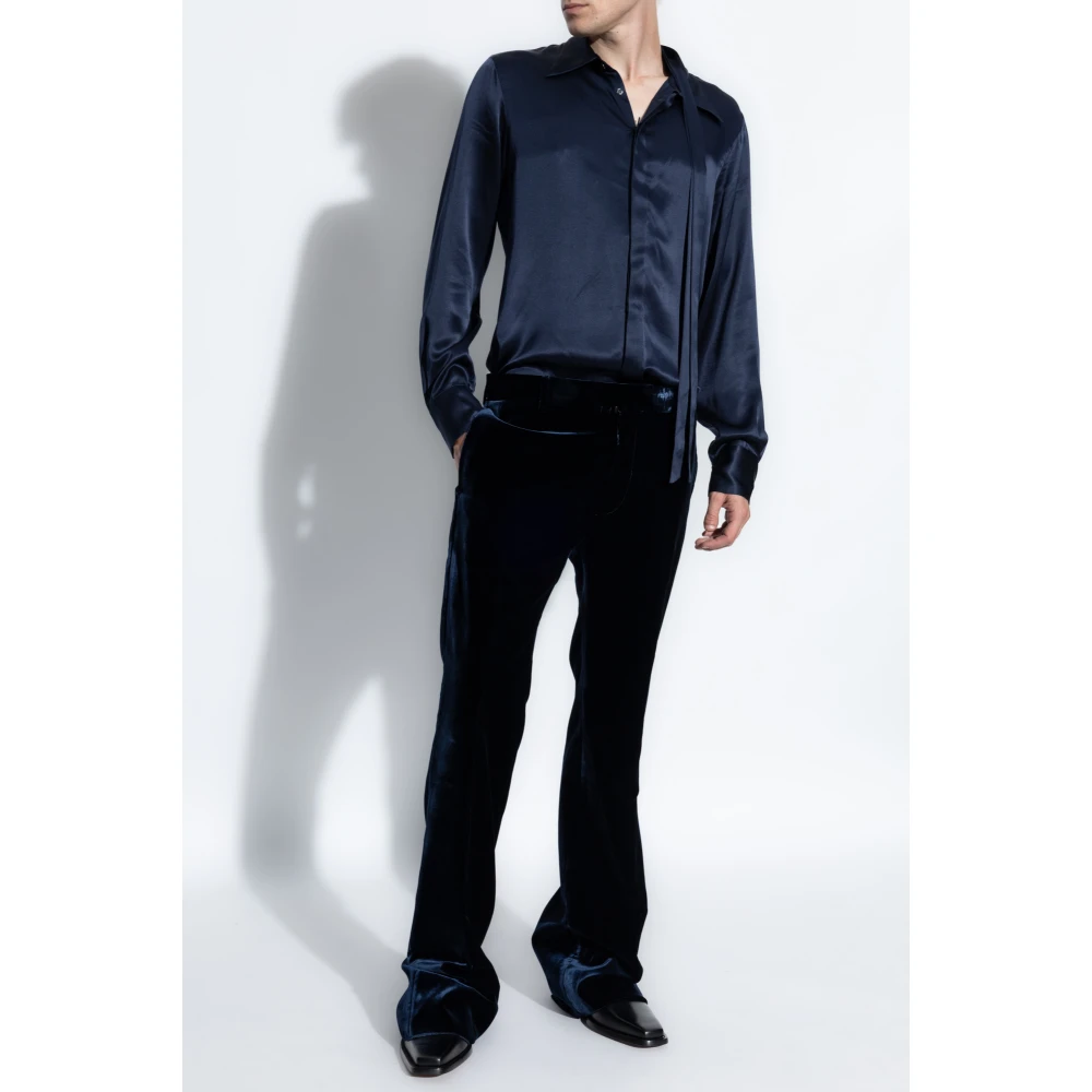 Dsquared2 Velours broek Blue Heren