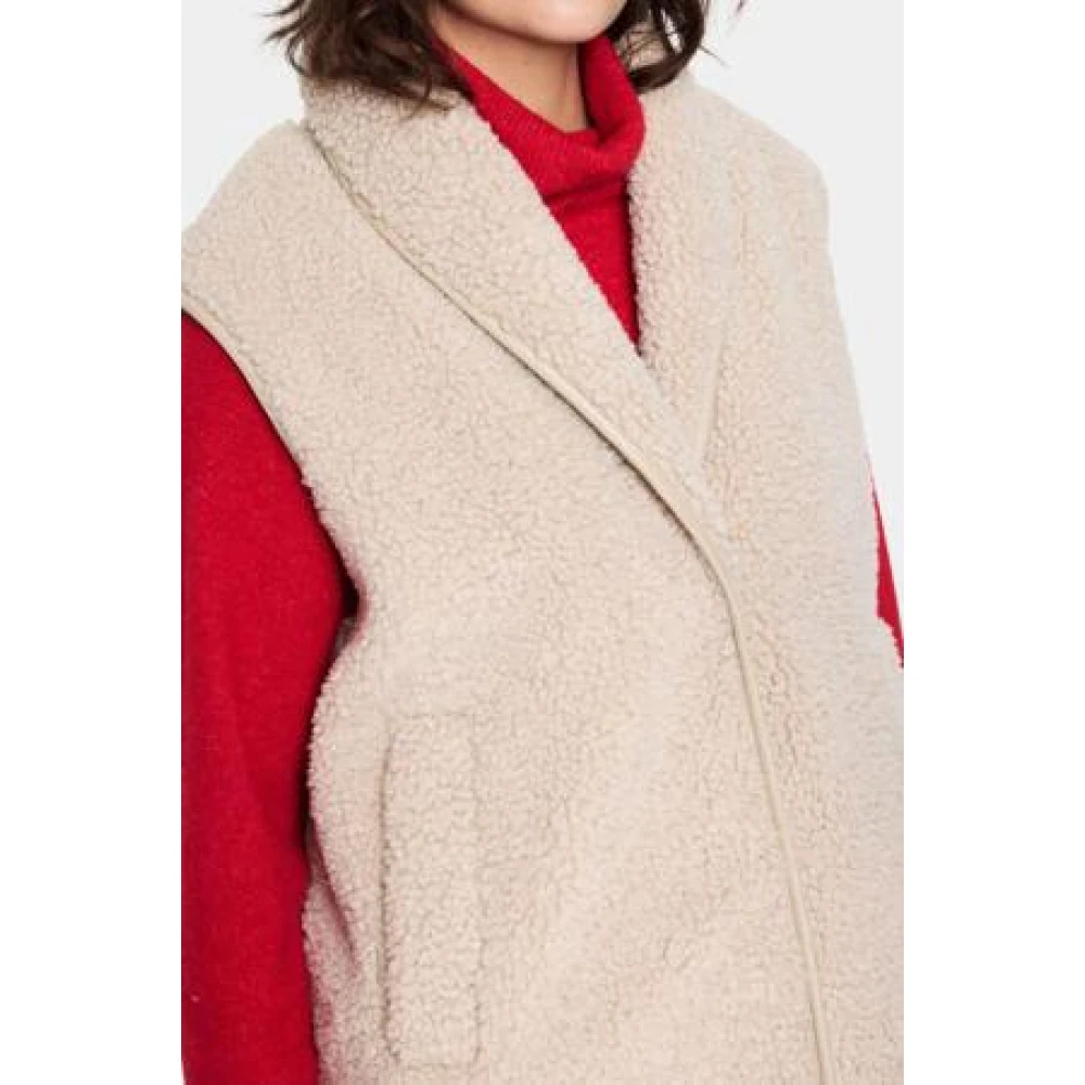 Saint Tropez Teddy Bodywarmer Beige Dames