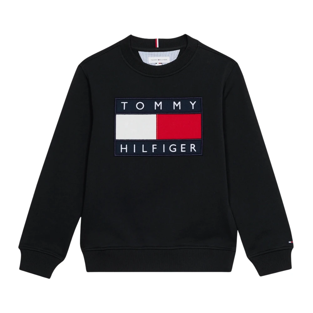 Tommy Hilfiger Kids' Crew Sweatshirt - Black BDS - Size 14Y - Image 2