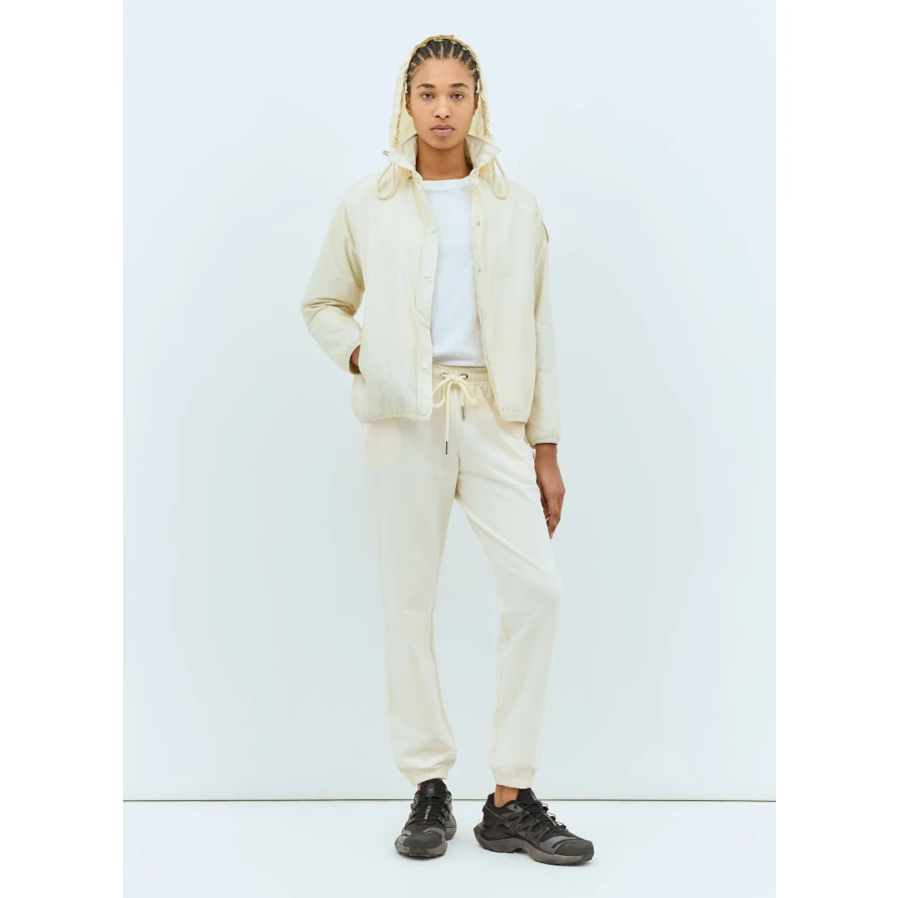 Moncler Afneembare capuchon gewatteerde overhemdjacket Beige Dames