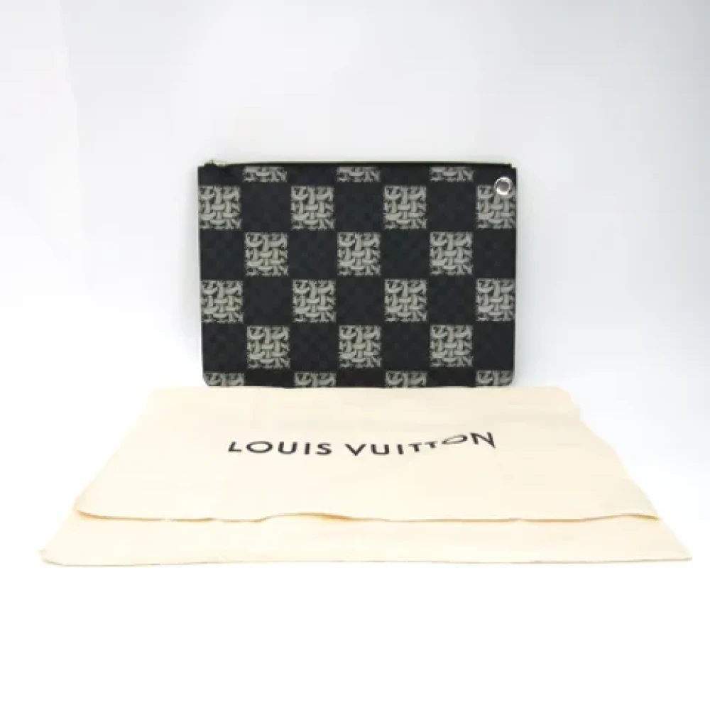 Louis Vuitton Vintage Pre-owned Canvas clutches Black Heren
