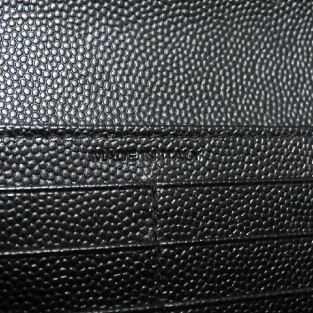 Yves Saint Laurent Vintage Pre-owned Leather wallets Black Dames