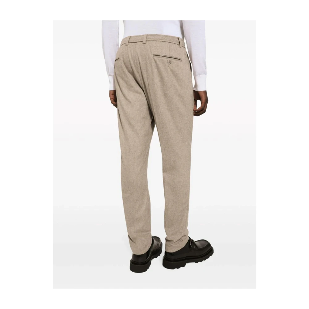 Dolce & Gabbana Op Maat Gemaakte Cashmere Blend Broek Beige Heren
