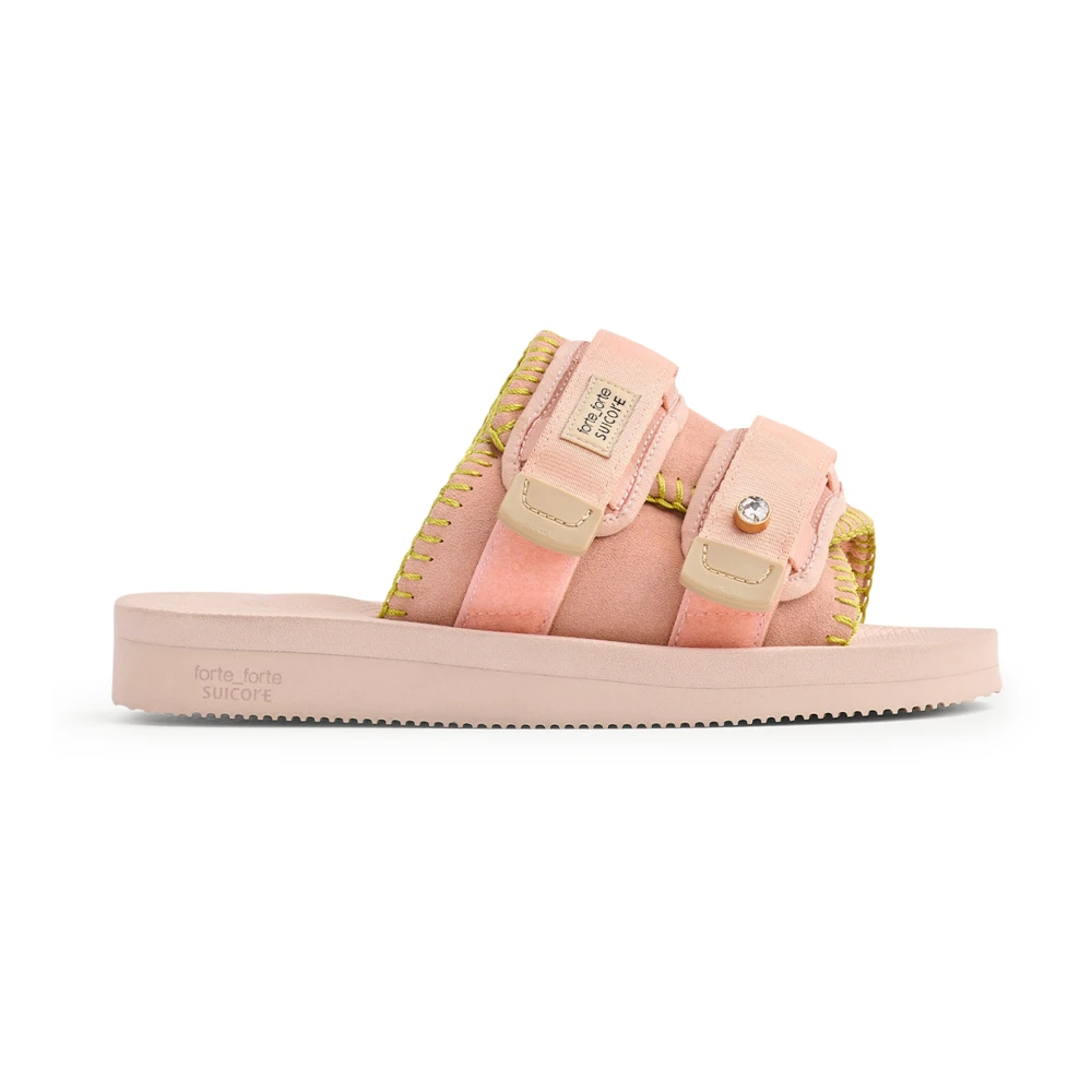 Forte Forte , Sliders, Female, Pink, 5 Uk, Crossed Strap Sandals
