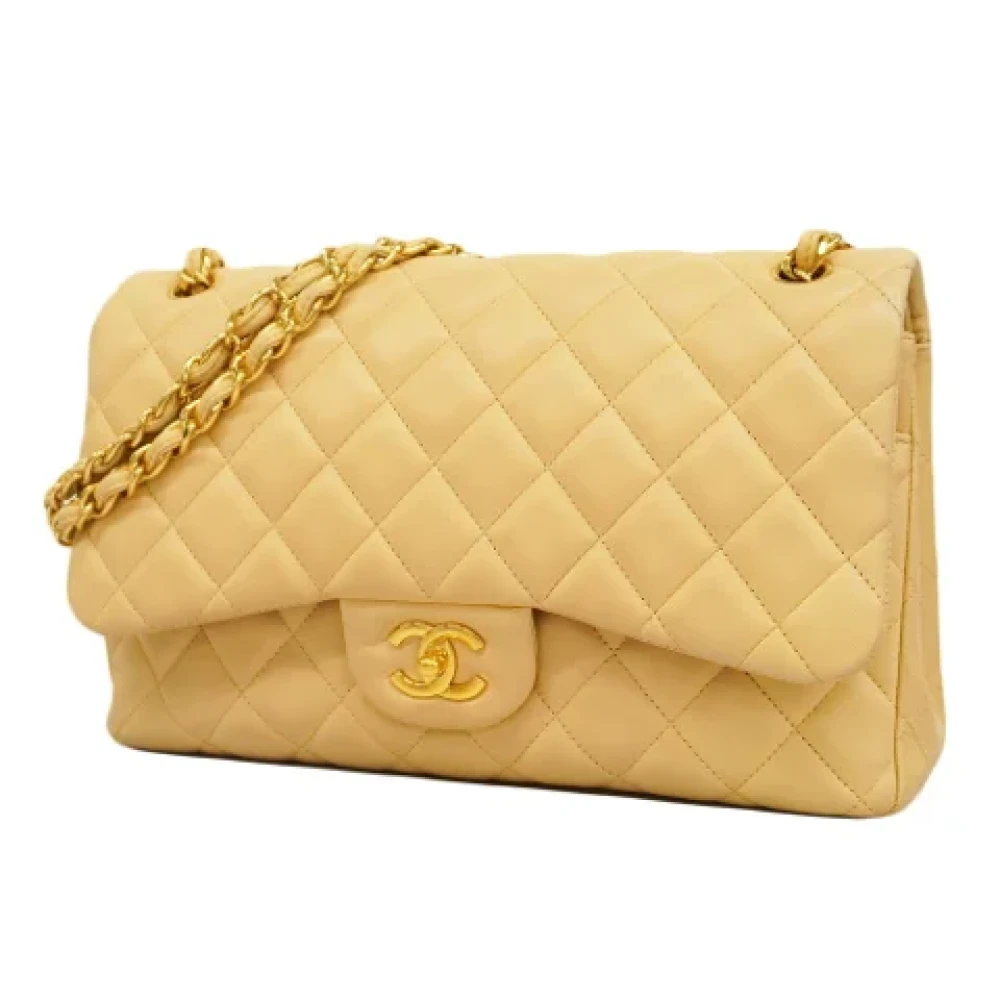 Chanel Vintage Pre-owned Laeder chanel-vskor Beige, Dam