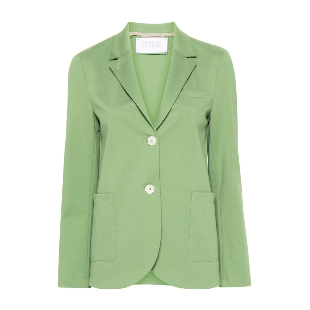 Harris Wharf London Apple Green Stretch-Jersey Blazer Green Dames