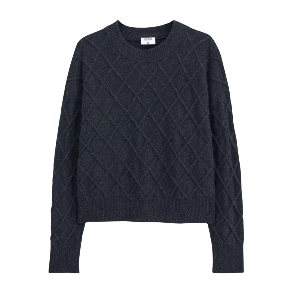 Filippa K Diamantkabel trui Black Dames