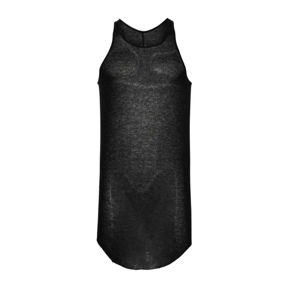 Rick Owens Zwarte Rib Tank Top Black Heren