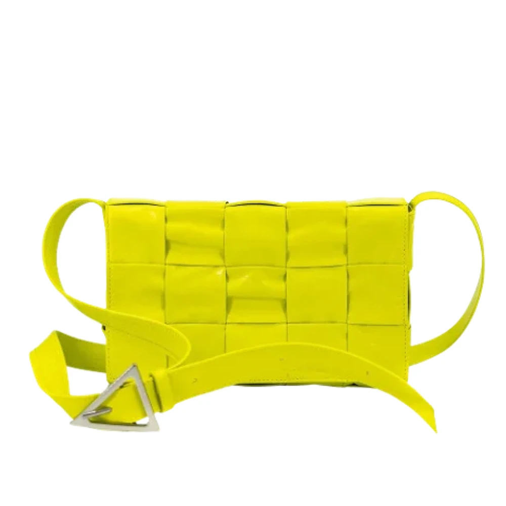 Bottega Veneta Vintage Pre-owned Leather crossbody-bags Yellow Dames