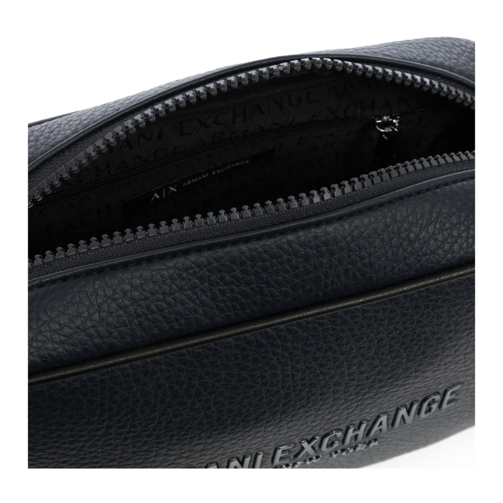Armani Exchange Eenvoudige toilettas met ritssluiting Blue Heren