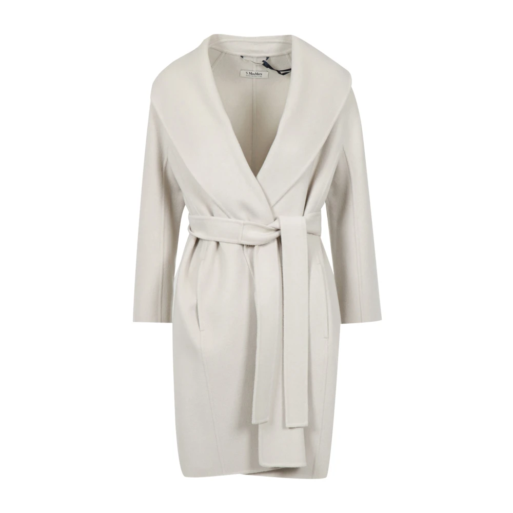 Max Mara Beige Messi Coat - Female - Belted Coats - L - Coats
