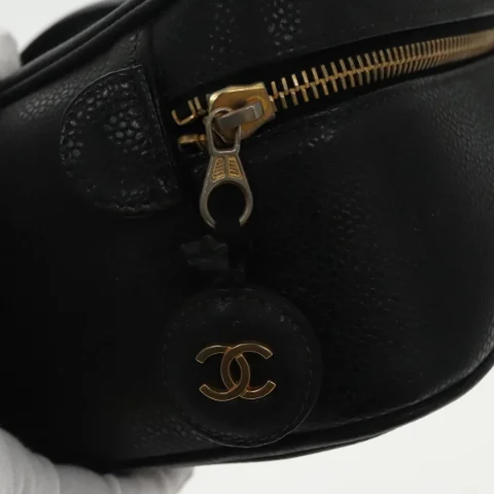 Chanel Vintage Pre-owned Leather pouches Black Dames