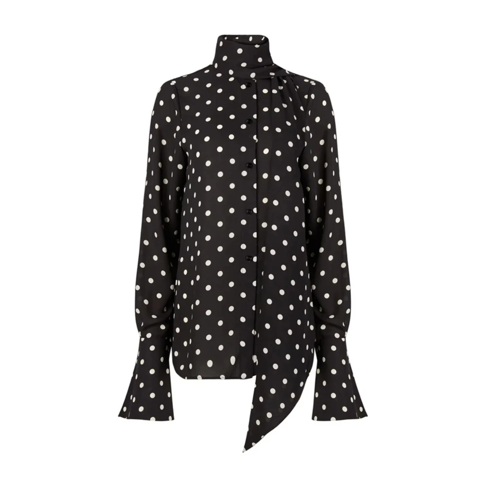 Nina Ricci Zwart gestippelde longsleeve top Black Dames